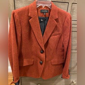 Talbots Orange Wool Blazer